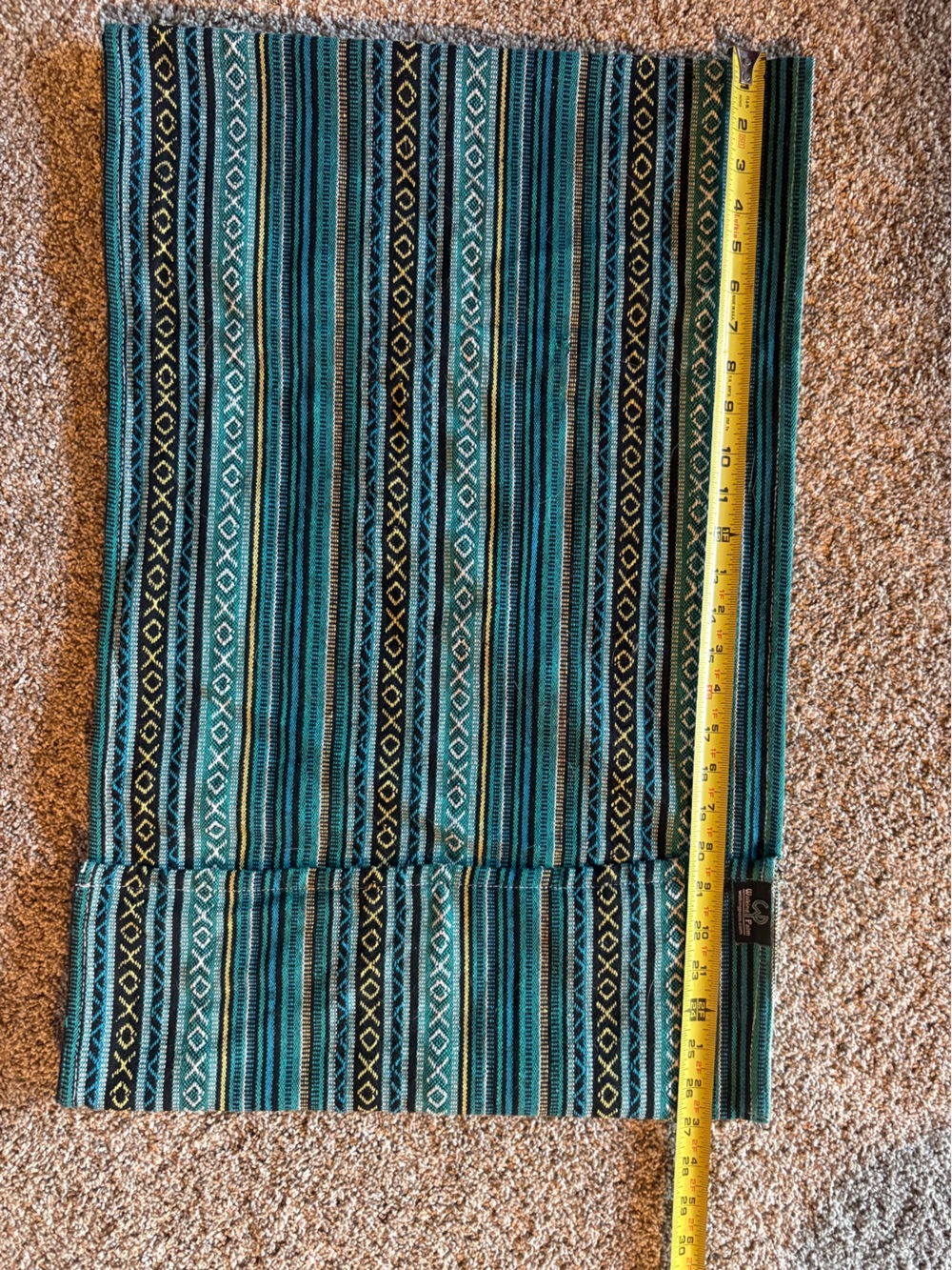 Woven Teal Patterned Dog Sling / Carrier - Picture 5 of 7